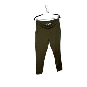 SPARK. Women's Earth Green Pocket Leggings Athleisure Extra Extra Large XXL‎